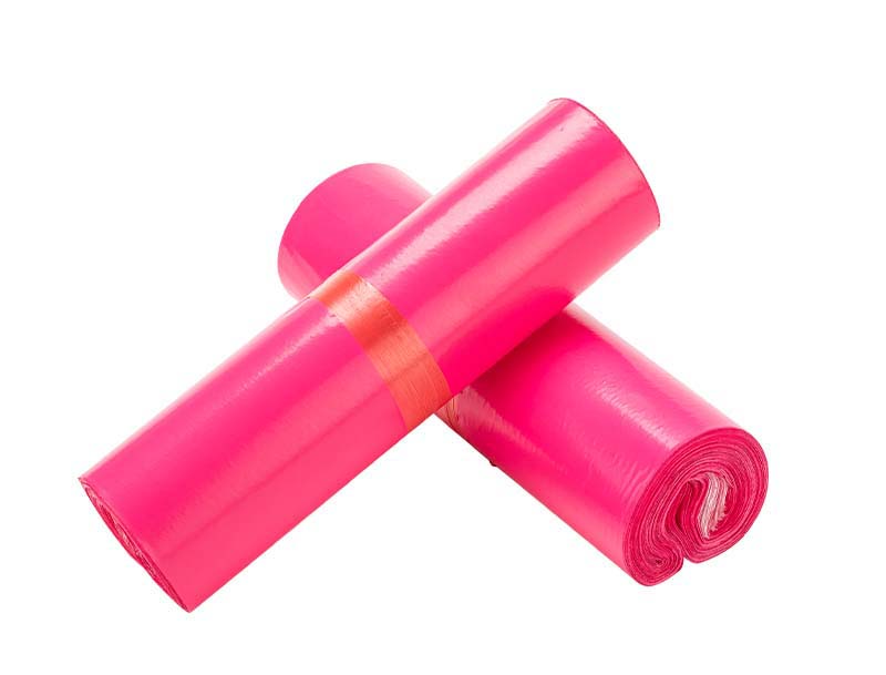 枣庄玫红色快递袋-02